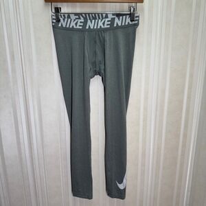 Nike Big Kids Dri-FIT Pro Training Tights Size L Gray Athletic Tight Fit Layer